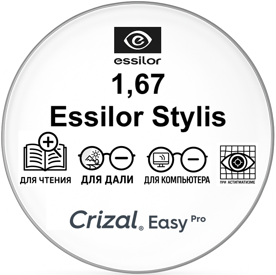1,67 Essilor Stylis